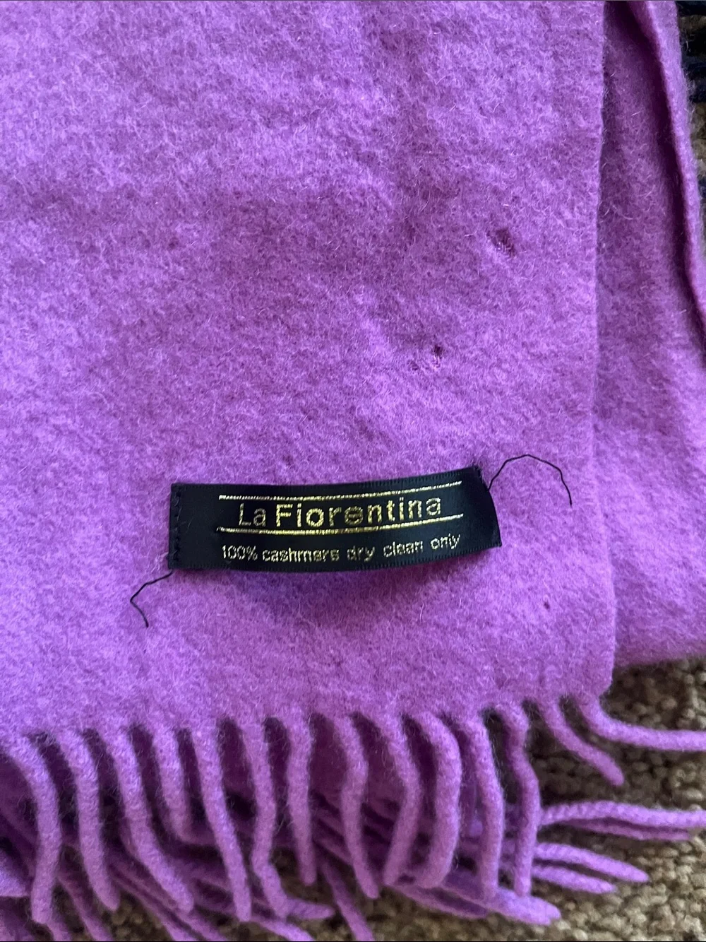 La Fiorentina Purple Scarf with White and Red Accent Wraps